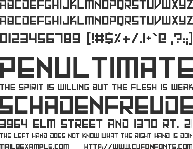 Machine Madness font preview