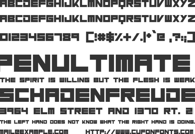 Massive Bassline font preview