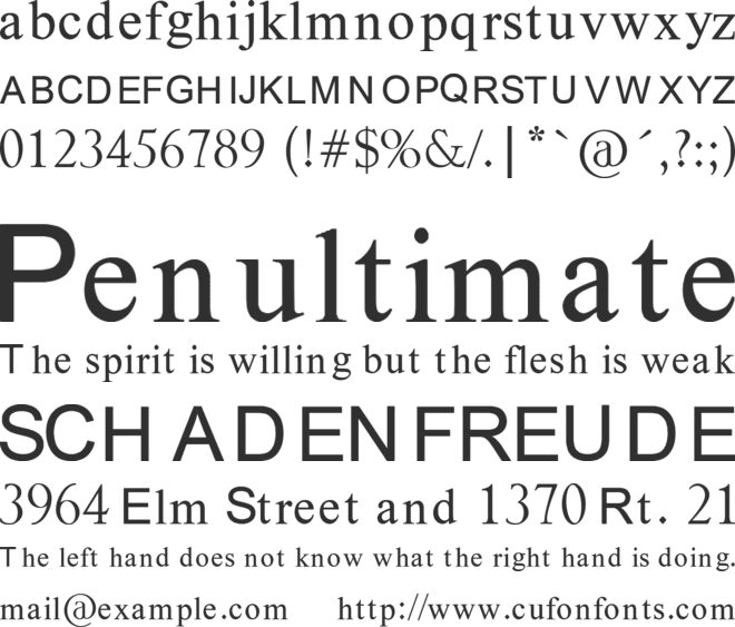 One Time Roman font preview