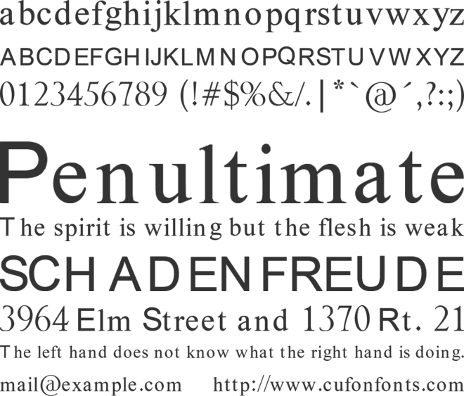 One Time Roman font preview