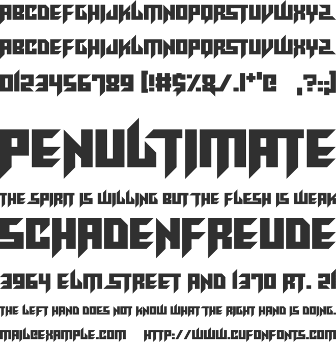 Rave King font preview