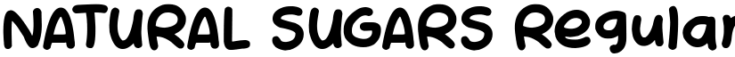 NATURAL SUGARS Regular font