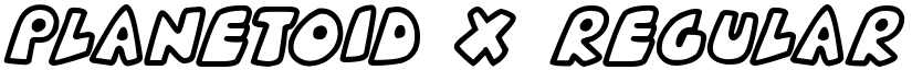 Planetoid X Regular font