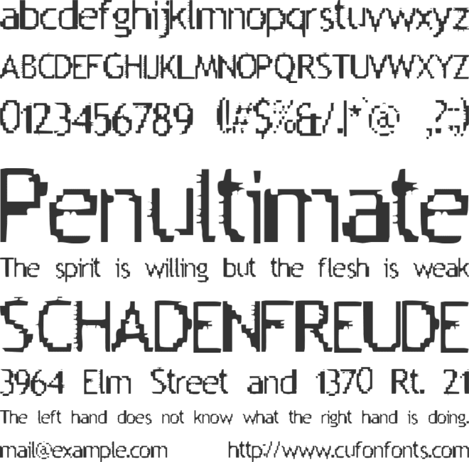 Aileenation font preview