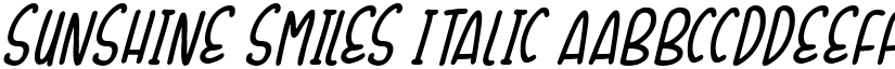 Sunshine Smiles Italic font