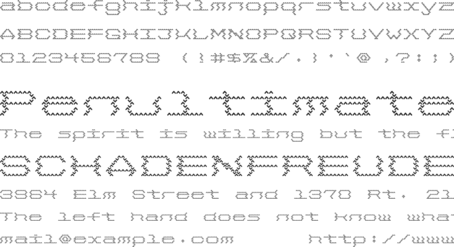 3 Megabytes font preview