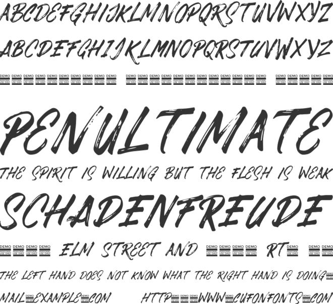 DABRUSH font preview