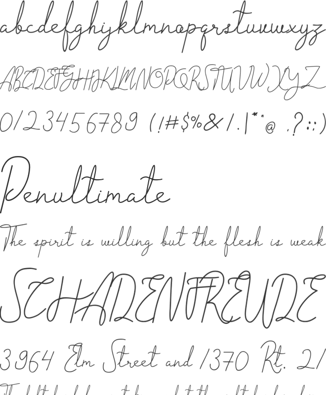 Cantilena font preview