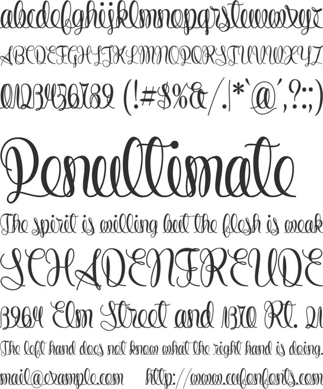 String Lines PERSONAL USE ONLY font preview