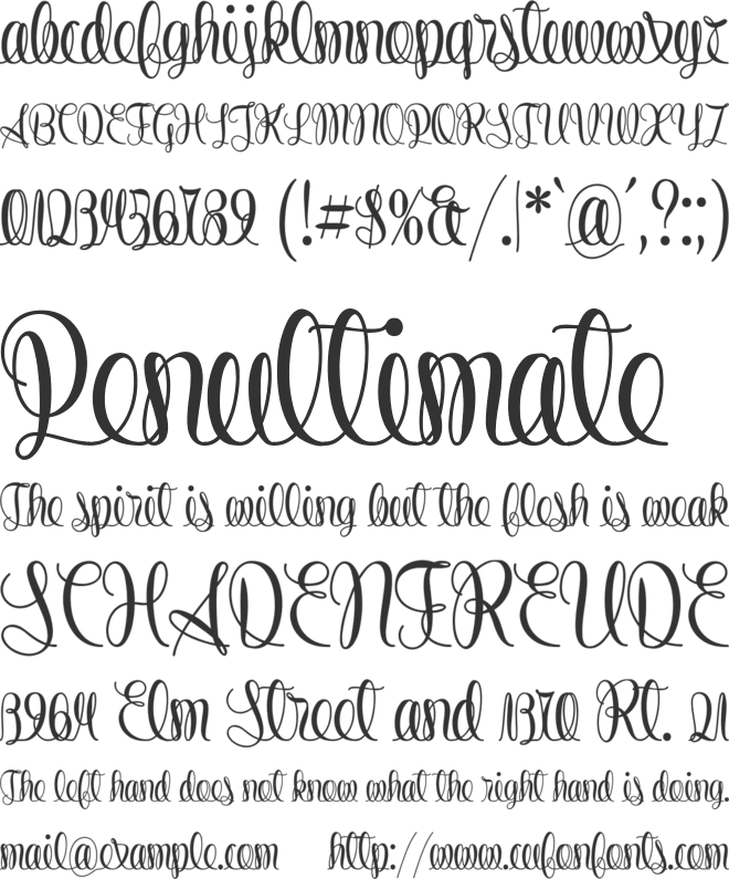 String Lines PERSONAL USE ONLY font preview