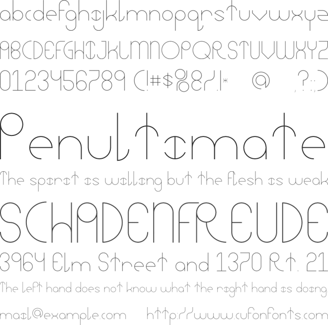 Abstracular font preview