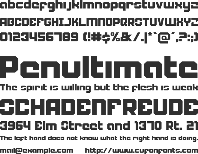 Weaponeer font preview