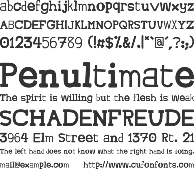 Tsukumogami font preview