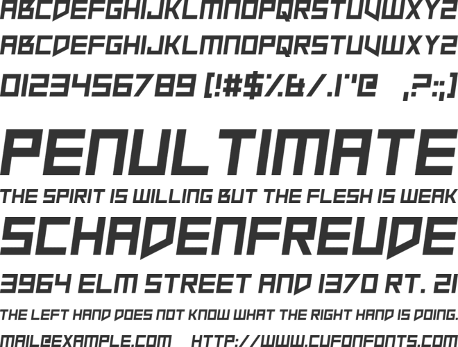Slope Opera font preview