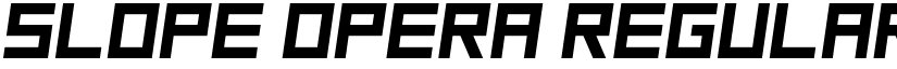 Slope Opera Regular font