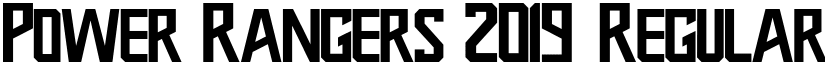 Power Rangers 2019 Regular font