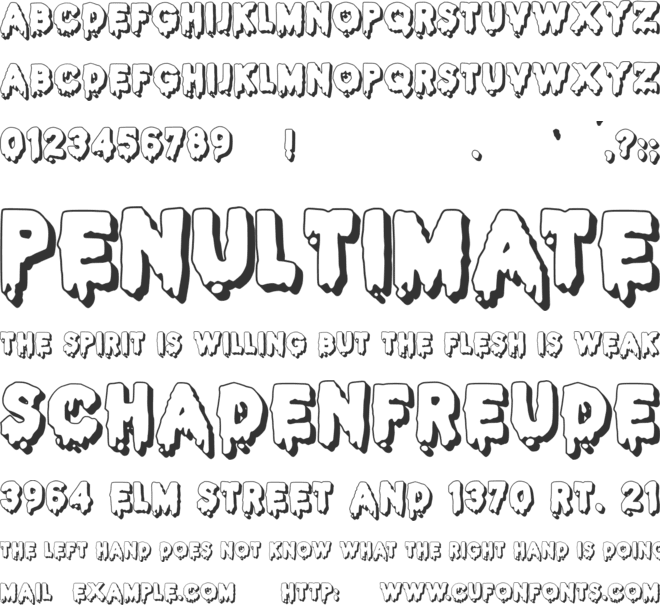 JMH HALLOWEEN 3D font preview