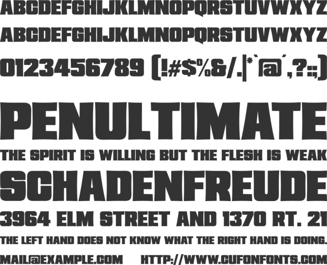 JMH Savage font preview