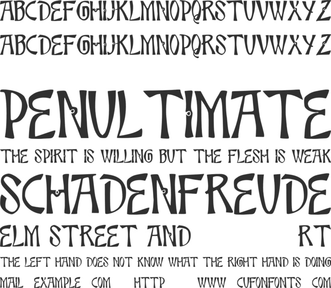 JMH Bamboo Caps font preview