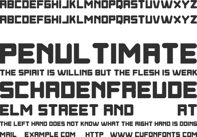 Gigh font preview