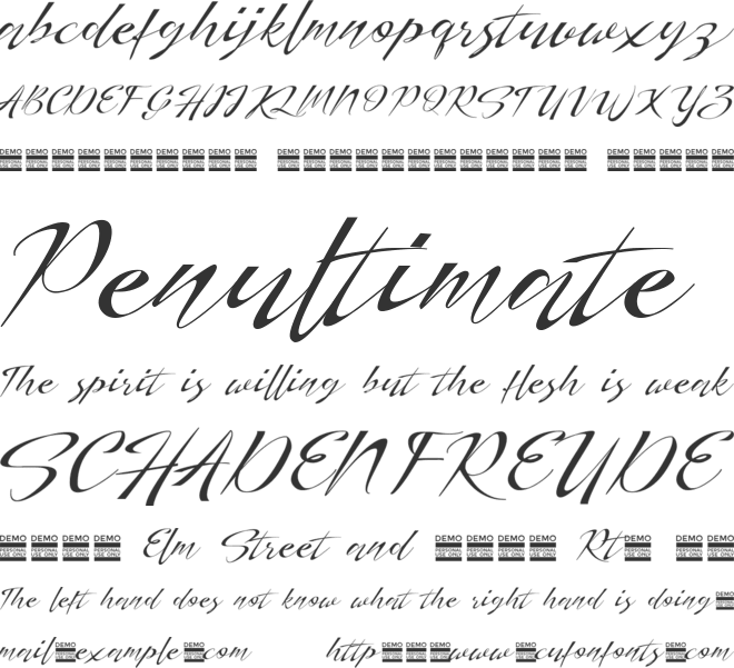 Herdrey font preview