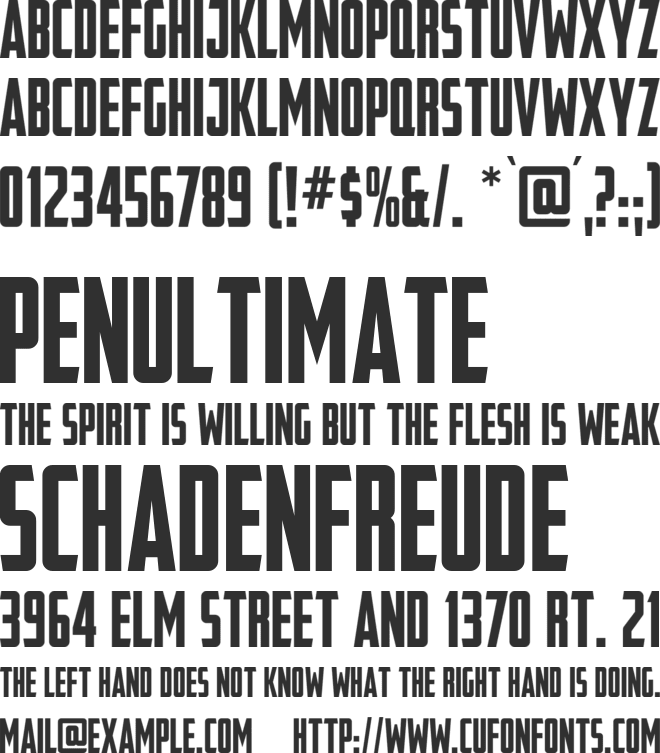 Out Of My League font preview