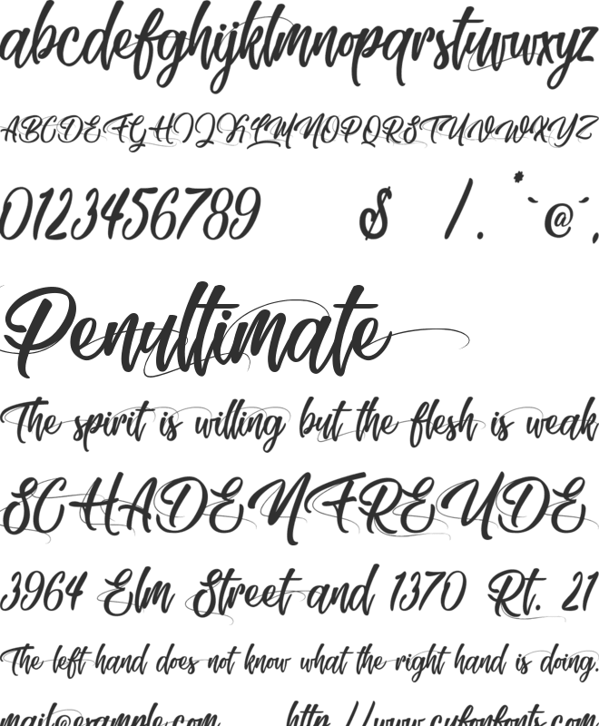Moving Skate font preview