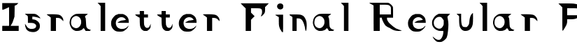 Israletter Final Regular font