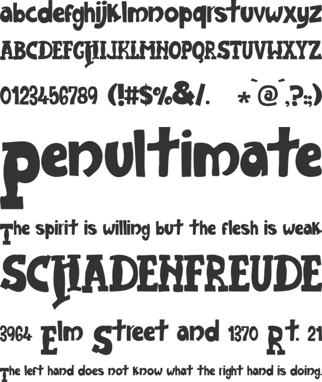 JMH Harry Dickson One font preview