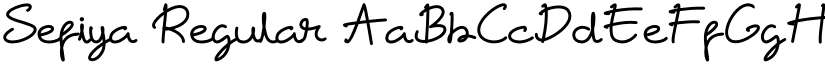 Sefiya Regular font