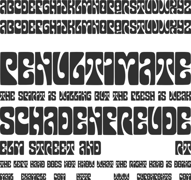 JMH Psychedelic CAPS font preview