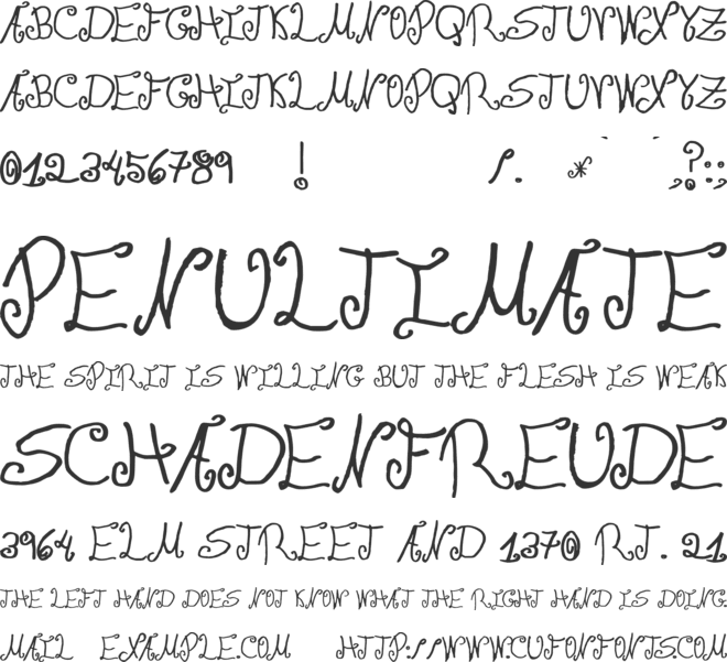 JMH Paula SM font preview
