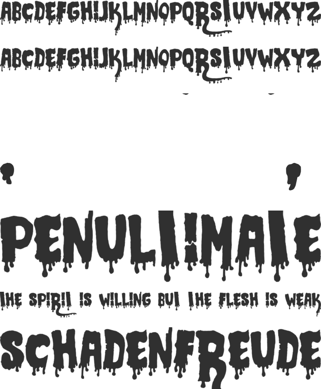 JMH CRYPT font preview