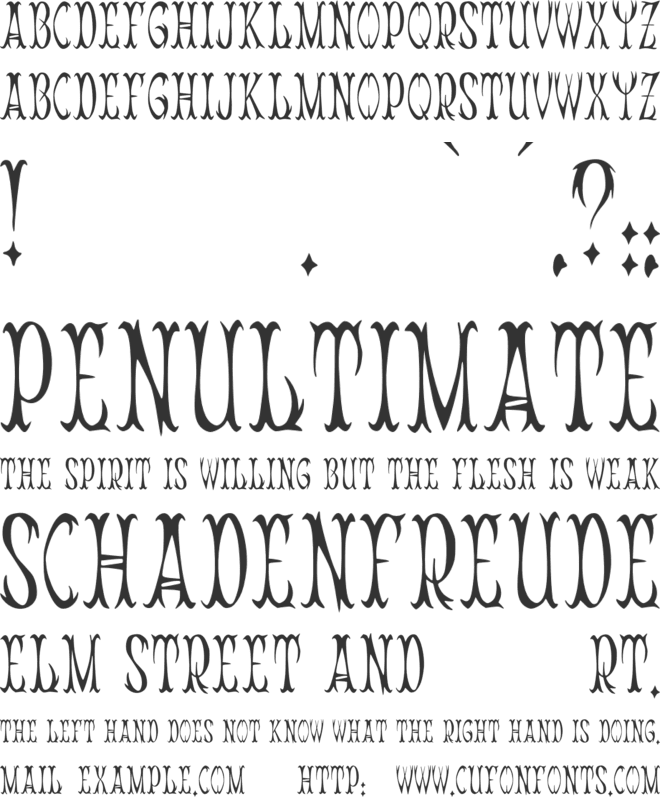 JMH Zarracena font preview