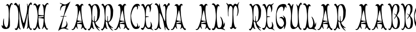 JMH Zarracena Alt Regular font