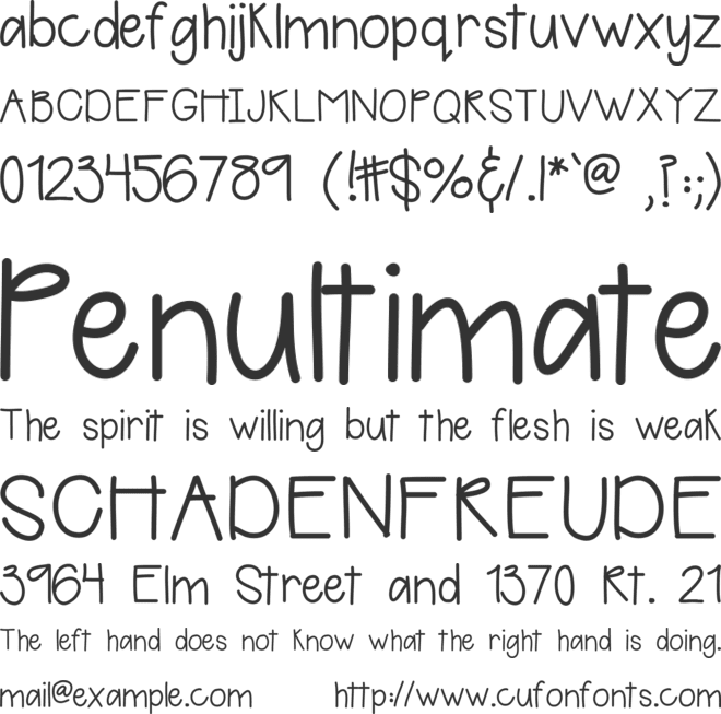 YBMangoFruitCocktail font preview