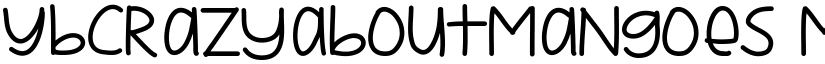 YBCrazyAboutMangoes Medium font