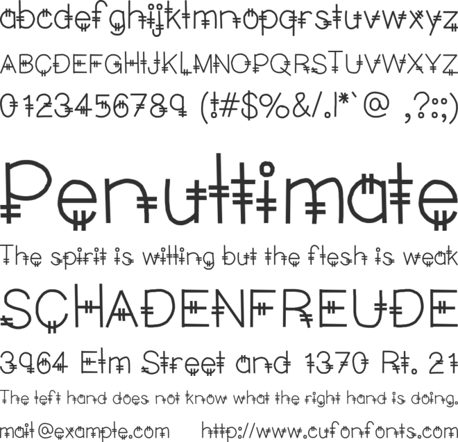 YBSoCrabby font preview