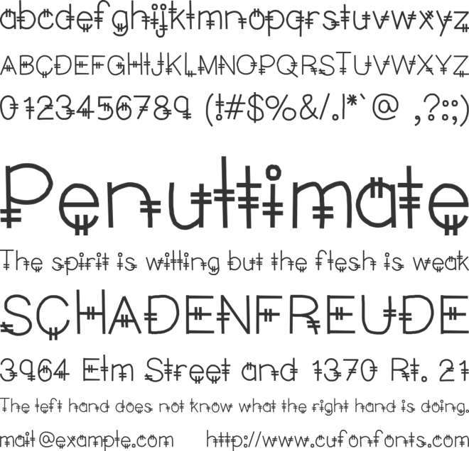 YBSoCrabby font preview