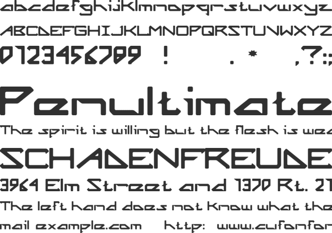 Octicity font preview