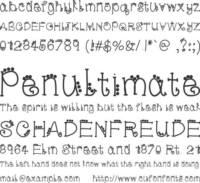 YBSnowStruck font preview