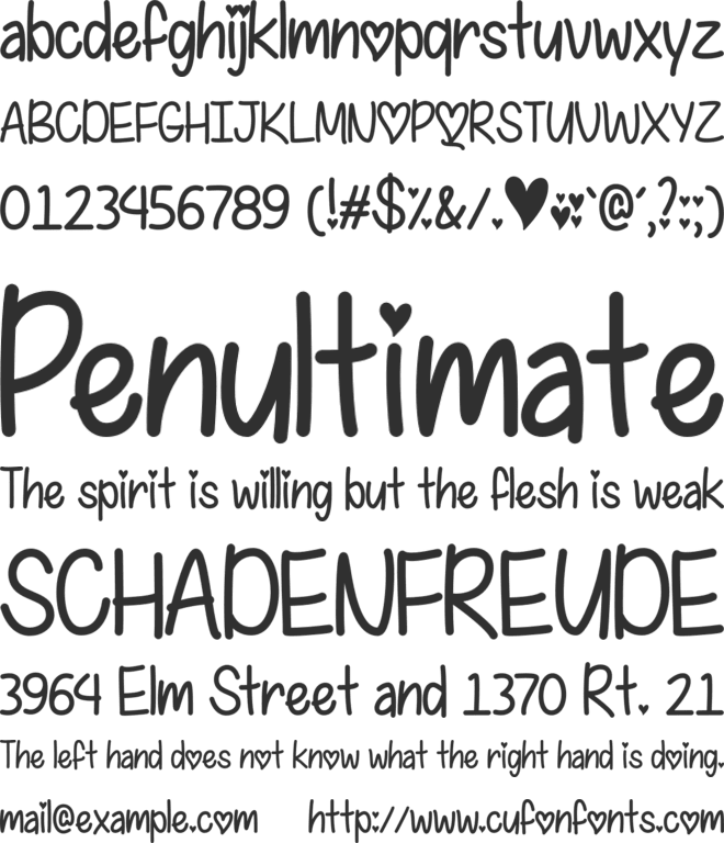 I Found My Valentine font preview
