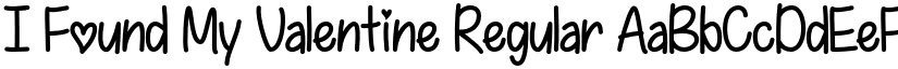 I Found My Valentine Regular font