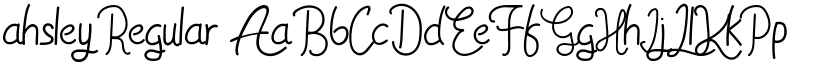ahsley Regular font