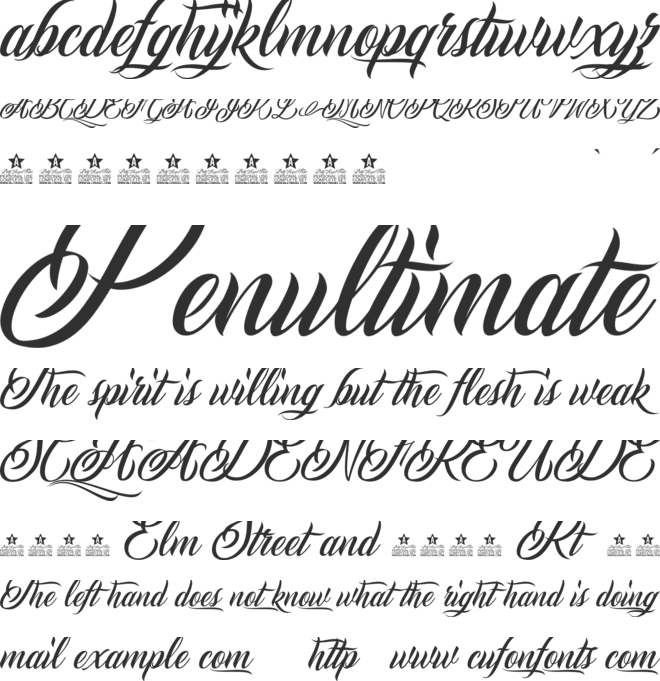 Mon Cherry Personal Use font preview