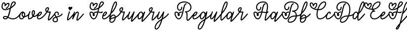 Lovers in February Regular font