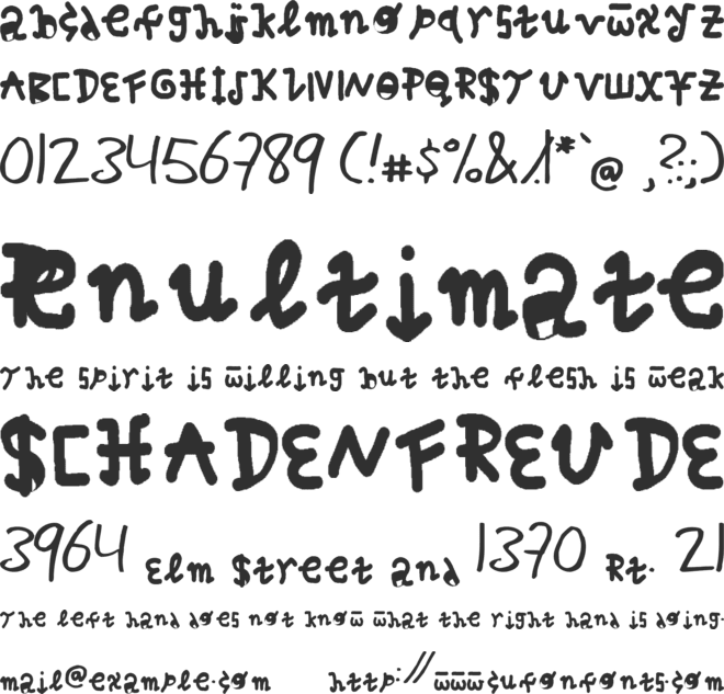 mannamoney font preview