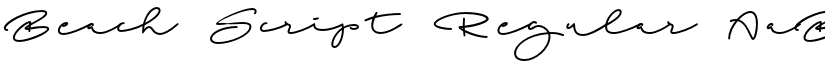 Beach Script Regular font