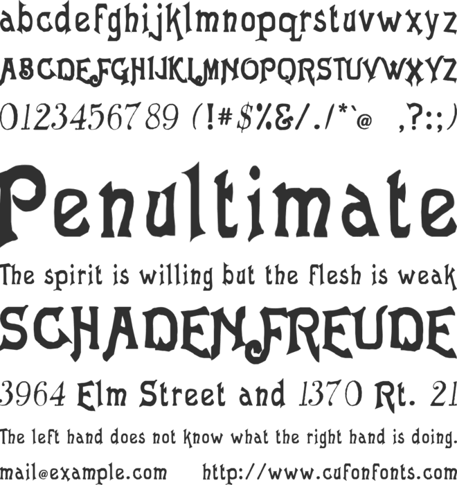 Laughing Frog font preview