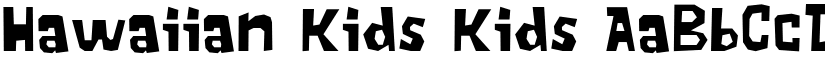 Hawaiian Kids Kids font
